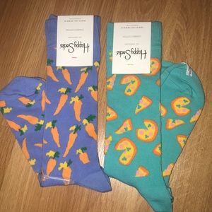 HAPPY SOCKS carrots& pizza fun socks!NWT